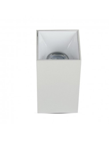 8583-Portafaretto LED Montaggio a Plafone Quadrato GU Corpo Bianco Riflettore Bianco-7