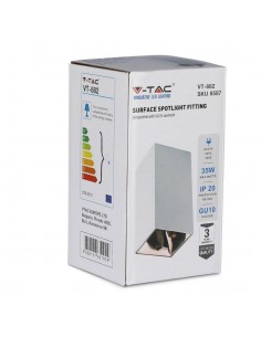 8587-Portafaretto LED Montaggio a Plafone Quadrato GU Corpo Bianco Riflettore Oro Rosa-1 2