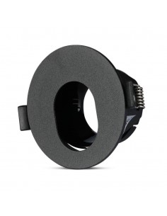 8596-Portafaretto LED da Incasso GU Rotondo Colore Nero con Interno Nero-1