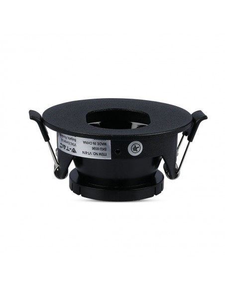 Portafaretto LED da Incasso GU10 Rotondo Nero con Interno Nero