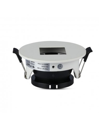 8597-Portafaretto LED da Incasso GU con Sezione Quadrata Colore Bianco con Interno Nero-7