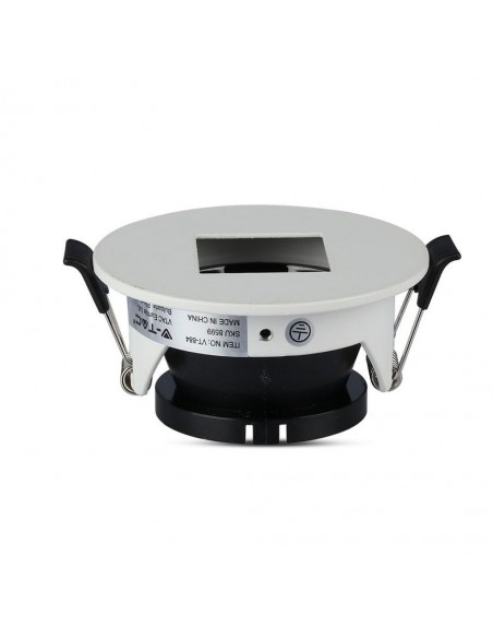 8597-Portafaretto LED da Incasso GU con Sezione Quadrata Colore Bianco con Interno Nero-7