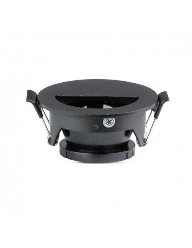 8608-Portafaretto LED da Incasso GU con Sezione a Mezza Luna Colore Nero con Interno Nero-7