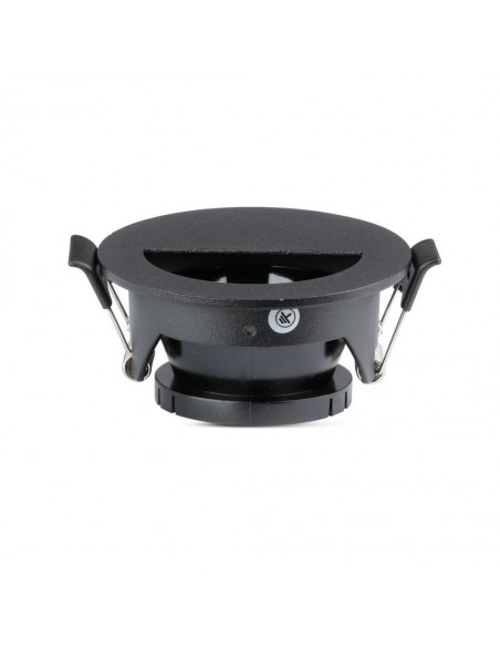 8608-Portafaretto LED da Incasso GU con Sezione a Mezza Luna Colore Nero con Interno Nero-7