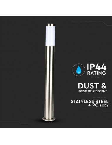 8625-Piantana LED da Giardino con Portalampada E max  in Acciaio Inossidabile h cm IP-6