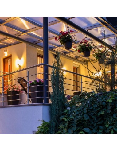 8628-Lampada LED da Giardino con Portalampada E max  in Acciaio Inossidabile Colore Nero IP-4