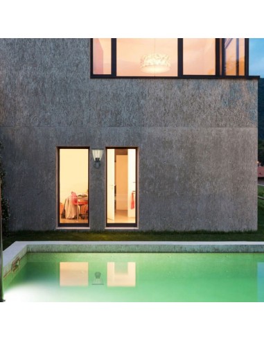 8628-Lampada LED da Giardino con Portalampada E max  in Acciaio Inossidabile Colore Nero IP-5