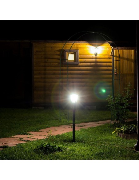 8629-Piantana LED da Giardino con Portalampada E max  in Acciaio Inossidabile h mm Colore Nero IP-4
