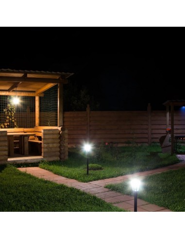 8629-Piantana LED da Giardino con Portalampada E max  in Acciaio Inossidabile h mm Colore Nero IP-5
