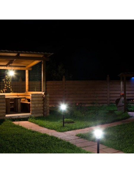 8629-Piantana LED da Giardino con Portalampada E max  in Acciaio Inossidabile h mm Colore Nero IP-5