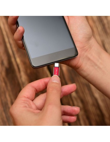 8631-Cavo da USB Tipo-C a USB-A m Ricarica Rapida A Ruby Series Cavo Antigroviglio in Corda Colore Rosso-4