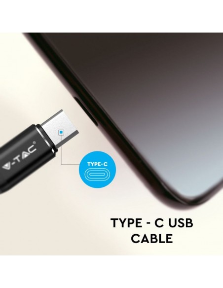 8632-Cavo da USB Tipo-C a USB-A m Ricarica Rapida A Gold Series Cavo Antigroviglio in Corda Colore Nero-7