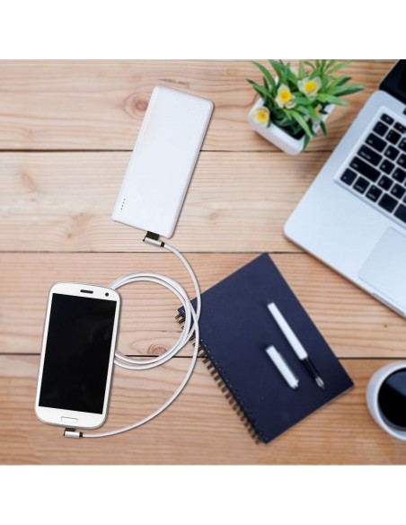 8636-Cavo da Micro-USB a USB-A m Ricarica Rapida A Diamond Series Cavo Antigroviglio in Corda con Connettori a L Colore Argento-