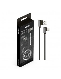 8638-Cavo da USB Tipo-C a USB-A m Ricarica Rapida A Diamond Series Cavo Antigroviglio in Corda con Connettori a L Colore Nero-1 2