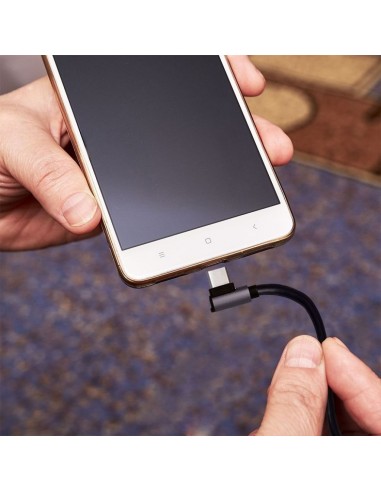 8638-Cavo da USB Tipo-C a USB-A m Ricarica Rapida A Diamond Series Cavo Antigroviglio in Corda con Connettori a L Colore Nero-4