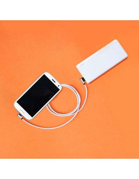 8639-Cavo da USB Tipo-C a USB-A m Ricarica Rapida A Diamond Series Cavo Antigroviglio in Corda con Connettori a L Colore Argento