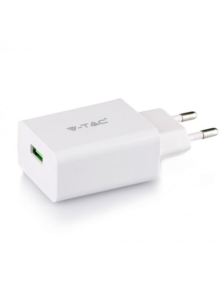 8643-Caricatore da Viaggio Ricarica Rapida A con Cavo da USB Tipo-C a USB-A Colore Bianco-7