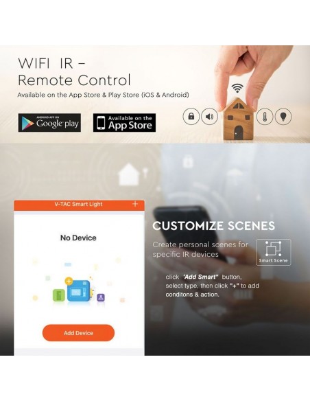 8651-Controller Smart Universale WiFi a Infrarossi IR per Controllo da Remoto compatibile con Google Home e Amazon Alexa-5