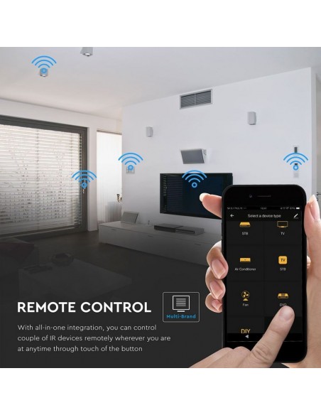 8651-Controller Smart Universale WiFi a Infrarossi IR per Controllo da Remoto compatibile con Google Home e Amazon Alexa-6