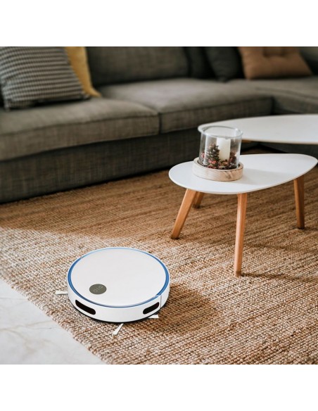 8660-Aspirapolvere Giroscopico Robotizzato con Telecomando Colore Bianco e Blu-4