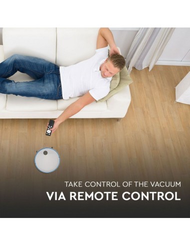 8660-Aspirapolvere Giroscopico Robotizzato con Telecomando Colore Bianco e Blu-6