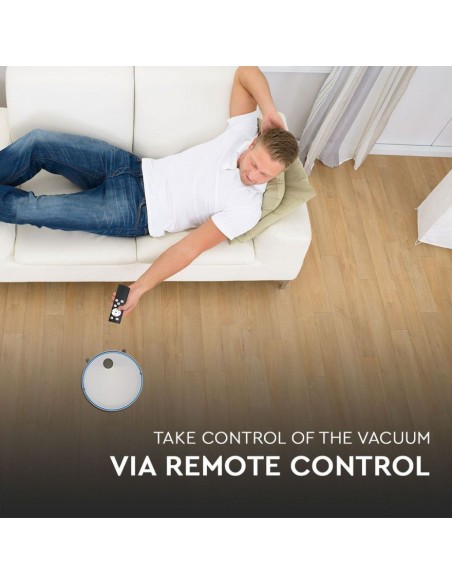 8660-Aspirapolvere Giroscopico Robotizzato con Telecomando Colore Bianco e Blu-6