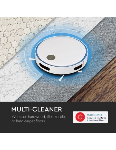8660-Aspirapolvere Giroscopico Robotizzato con Telecomando Colore Bianco e Blu-7