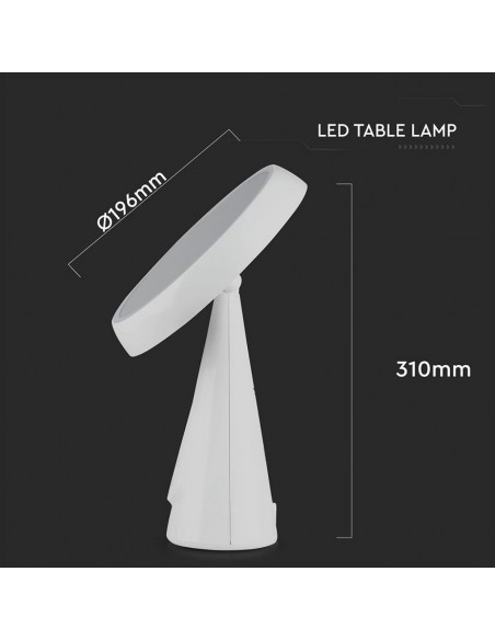 8670-Lampada LED a Specchio  con Adattatore Orientabile Colore Bianco  Dimmerabile-3