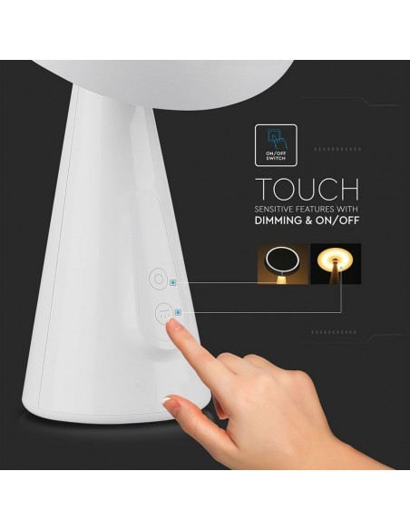 Lampada LED a Specchio 5W con Adattatore Orientabile Bianco 3000K Dimmerabile