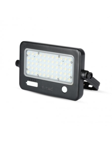 8674-Faro LED con Pannello Solare  con Sensore PIR e USB Batteria LiFePO Colore Nero  -5