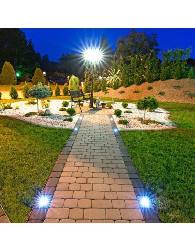 8687-Lampione LED con Portalampada a Lanterna in Vetro E Colore Nero Opaco h cm IP-3