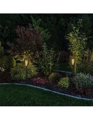 8689-Lampada Solare LED a Forma di Torcia Effetto Fiamma   Confezione  pezzi-5