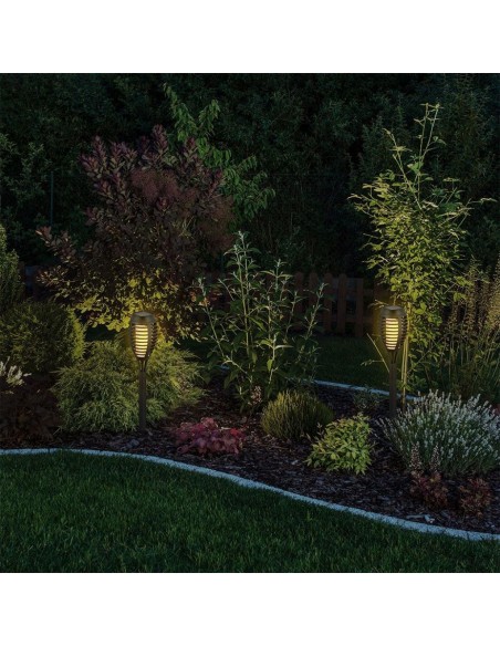 8689-Lampada Solare LED a Forma di Torcia Effetto Fiamma   Confezione  pezzi-5