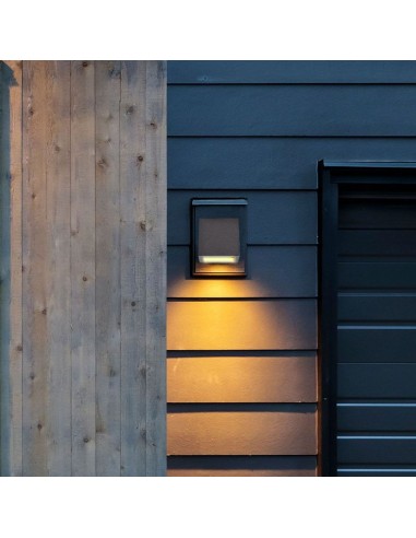 8693-Lampada LED da Muro Quadrata G Max  in Cemento Colore Grigio Chiaro IP-5