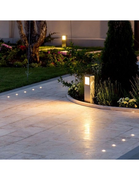 8698-Lampada LED da Giardino  in Cemento Colore Grigio Scuro -2