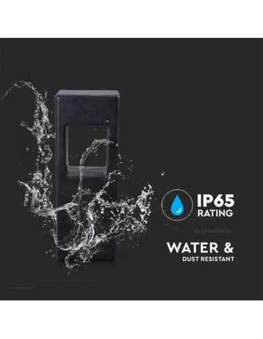 8698-Lampada LED da Giardino  in Cemento Colore Grigio Scuro -5