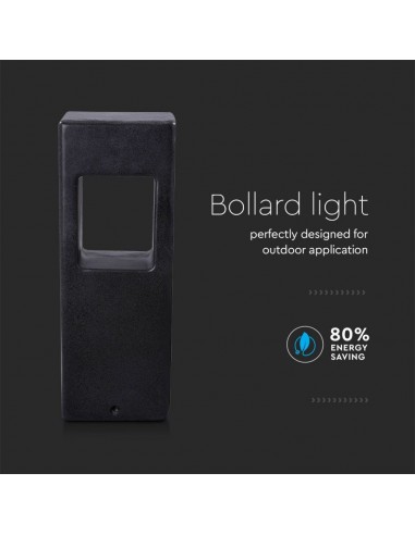 8698-Lampada LED da Giardino  in Cemento Colore Grigio Scuro -6