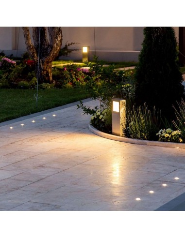 8699-Lampada LED da Giardino  in Cemento Colore Grigio Chiaro -2