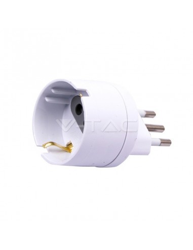 8719-Adattatore Singolo con Presa Bipasso/Schuko A-3
