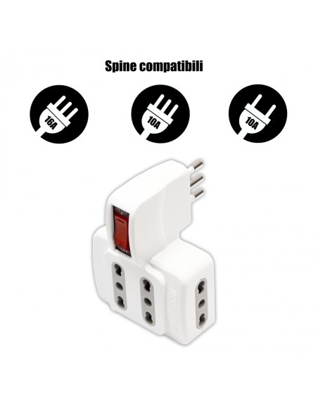 8746-Adattatore Multipresa con x Prese Bipasso /A-3