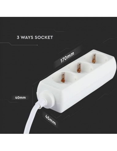 8755-Multipresa con Cavo m e x Prese Schuko A-2