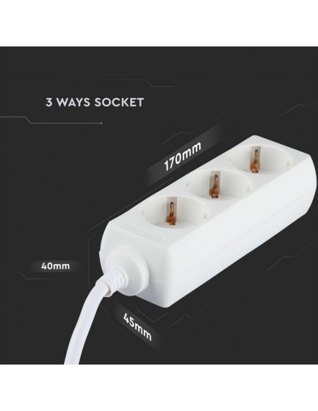 8755-Multipresa con Cavo m e x Prese Schuko A-2