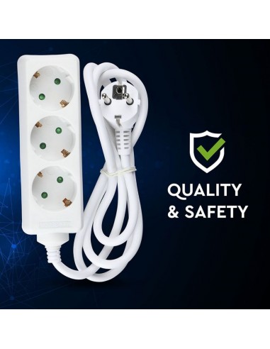 8755-Multipresa con Cavo m e x Prese Schuko A-5