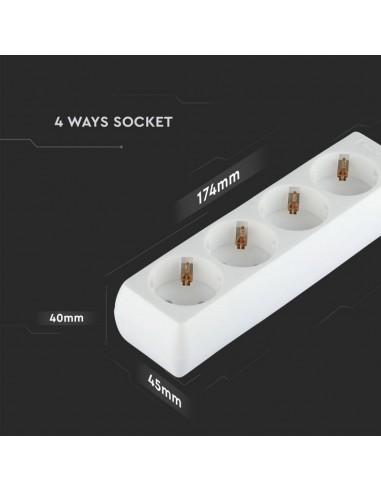 8757-Multipresa con Cavo m e x Prese Schuko A-2