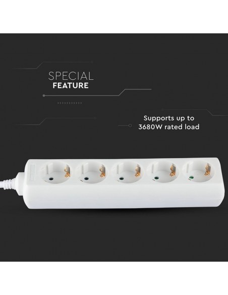 8759-Multipresa con Cavo m e x Prese Schuko A-5