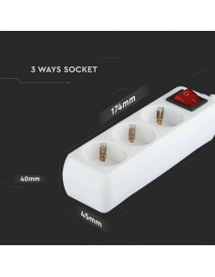 8763-Multipresa con Cavo m e x Prese Schuko A-1 2