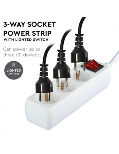 8763-Multipresa con Cavo m e x Prese Schuko A-3