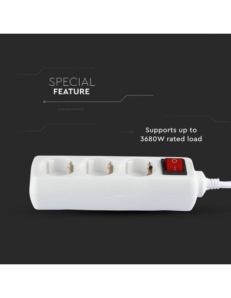 8763-Multipresa con Cavo m e x Prese Schuko A-4