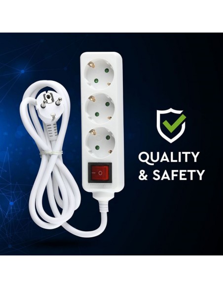 8763-Multipresa con Cavo m e x Prese Schuko A-5