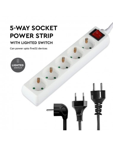 8767-Multipresa con Cavo m e x Prese Schuko A-6